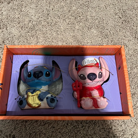 Disney Other - Disney Stitch Hand-Painted Figurines - Blue and Red
